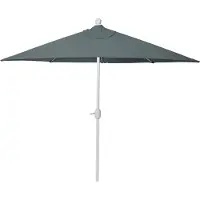 Mendler Parla halfronde parasol, balkonparasol, UV 50+ polyester/aluminium 3kg ~ 270cm antraciet zonder voet