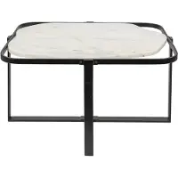 Clayre & Eef Salontafel 86x68x45 cm wit ijzer bijzettafel