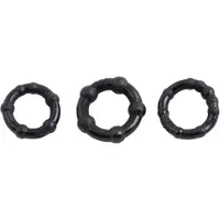 Stay Hard Ring - Cockringen set - Zwart