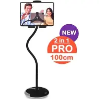 Develop-free Tablet houder + Telefoonhouder PRO (2in1) met voet & 100 cm hals