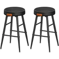 Mazazu - Barkruk - Set van 2 - Zwart - 49.5x49.5x63