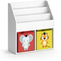 Vicco Luigi Kinderboekenkast – 72 x 79 cm met 2 vouwboxen opt.2 Wit