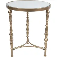 Clayre & Eef Bijzettafel Ø 50x60 cm ijzer glas rond