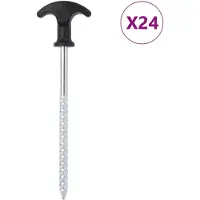 vidaXL Tentharingen 24 st Ø7 mm 17 cm gegalvaniseerd staal