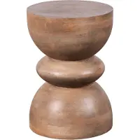 Lewis & Loft Bijzettafel Luis - Gestapeld - FSC mangohout - Rond 35 - Naturel mat