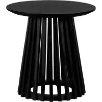 Lewis & Loft Bijzettafel Levi - FSC mangohout - Rond 50 - Zwart