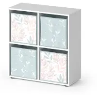 Vicco Tetra Ruimteverdeler – 72.6 x 72 cm met 4 vouwboxen opt.1 Wit
