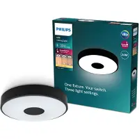 Philips Coiner plafondlamp | Ultra Efficient | SceneSwitch | 2700K | Ø 38.9 cm | Zwart | 24W