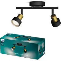 Philips Opbouwspot Conduit - Zwart - 13,4cm - 2xgu10