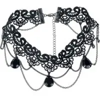 Gothicana by EMP - Gothic Choker - Lace Choker - voor Vrouwen - zwart - Maat Standard