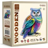 Wooden City HOUTEN STAD Puzzel - Hippe Uil.