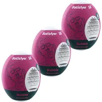 Satisfyer Egg Bubble - masturbatorei set - silicone - 3 stuks