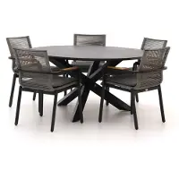 Bellagio + 10% kassakorting | Marudo/Lodola ø 150cm dining tuinset 6-delig stapelbaar