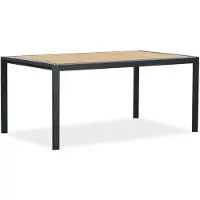 LUX outdoor living Annecy dining tuintafel 4 personen | teakhout + aluminium | Natural Teak/antraciet | 160cm