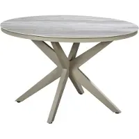 Yoi Tuintafel Calma High Dining Rond Salix Travertin Ø120