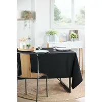 Stof Textiles Tafelkleed Nelson - 145 x 200 cm - zwart - Eettafel tafellakens - polyester - tafel dekken