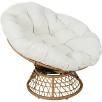 Sweeek Papasan draaifauteuil voor buiten/binnen, polyrotan, Ø96cm