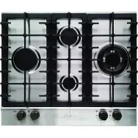 Kaiser Gaskookplaat KG 6364 60 cm, roestvrij staal Inbouwkookplaat 3,8 kW WOK
