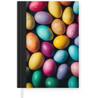 MuchoWow Notitieboek - Schrijfboek - Kleurrijk - Paaseitjes - Spetters - Notitieboekje klein - A5 formaat - Schrijfblok