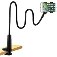 Universeel Telefoonhouder - Zwart - Telefoon houder - Telefoonstandaard - Telefoonhouder Bureau - Telefoonhouder Klem - Telefoonstatief - Gadgets - Telefoonaccessoires
