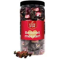 Côte d'Or Chokotoff chocolade "Bedankt meester!" - cadeau voor meester - einde schooljaar - bedankt de leerkracht - chocoladecadeau - pure chocolade met toffee - 800g