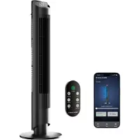 CoolHome Airflow Pro Ventilato – Torenventilator met Afstandsbediening – Waaier met Ionisator – 102 cm – Dimbaar LED-scherm – 6 Snelheden – Zwart