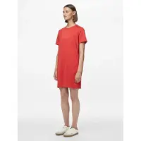 Pieces Sweat Dress - Loungewear Dress - Slaapshirt - Katoenen nachthemd - Rood / M