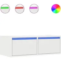 vidaXL Tv-meubel met LED-verlichting 75x35,5x25 cm wit