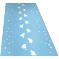 Folat Babyshower/kraamfeest loper - 2x - blauw - papier - 2,5 meter - geboorte jongen