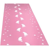 Folat Babyshower/kraamfeest loper - 2x - roze - papier - 2,5 meter - geboorte jongen
