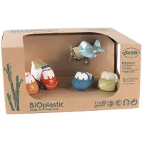 Dantoy BIOplastic speelgoed auto's set - duurzaam en milieuvriendelijk.