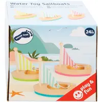 Small Foot - Badspeelgoed Houten Zeilboten, Set van 3