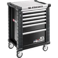 Facom Jet Gereedschapswagen 4 Laden M3 Laag Zwart - JET.CR4NM3A - JET.6NM3APOWER