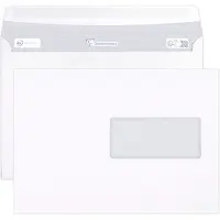 Clairefontaine Clairalfa witte enveloppen C5 162x229 mm met venster rechts 45x100mm 250 stuks
