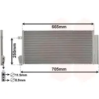 VAN WEZEL 17005396 Condensor voor airco