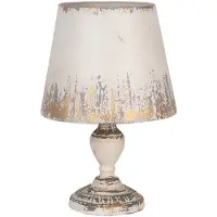 Clayre & Eef Tafellamp Ø 32x47 cm Beige Metaal