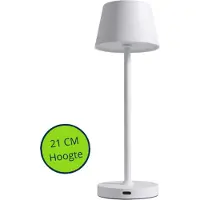 ROLF KERN LED Club Nano Tafellamp - Bureaulamp dimbaar en draadloos - ideaal voor camping / terras - Nachtlamp slaapkamer – met touch dimbaar - 2700K – IP54 - Wit