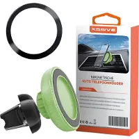 Xssive Telefoonhouder Auto Ventilatie - Geschikt voor MagSafe Autohouder - GSM Houder Auto Magneet - Ventilatierooster - Telefoonhouders Auto Magnetisch - Groen