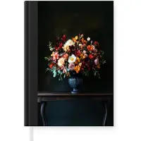 MuchoWow Notitieboek - Schrijfboek - Groot - Bloemen - Vaas - Boeket - Notitieboekje klein - A5 formaat - Schrijfblok