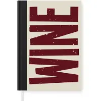 MuchoWow Notitieboek - Schrijfboek - Wine - Red - Decoratie - Japandi - Notitieboekje klein - A5 formaat - Schrijfblok