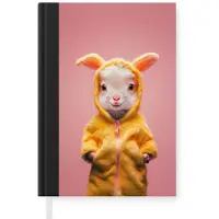 MuchoWow Notitieboek - Schrijfboek - Kostuum - Geitje - Paashaas - Notitieboekje klein - A5 formaat - Schrijfblok