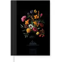 MuchoWow Notitieboek - Schrijfboek - Sierlijk - Boeket - Bladeren - Notitieboekje klein - A5 formaat - Schrijfblok