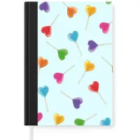 MuchoWow Notitieboek - Schrijfboek - Lolly - Regenboog - Snoep - Notitieboekje klein - A5 formaat - Schrijfblok