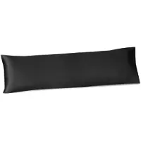 Beauty Silk - Satijnen Body Pillow Kussensloop - Zwart - 40x145 cm - Glans Satijn