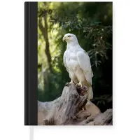MuchoWow Notitieboek - Schrijfboek - Arend - Hout - Wit - Planten - Notitieboekje klein - A5 formaat - Schrijfblok