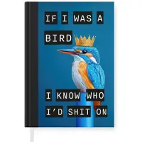 MuchoWow Notitieboek - Schrijfboek - Vogel - Decoratie - Ijsvogel - Blauw - Notitieboekje klein - A5 formaat - Schrijfblok