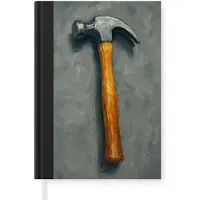 MuchoWow Notitieboek - Schrijfboek - Hamer - Schilderij - Gereedschap - Notitieboekje klein - A5 formaat - Schrijfblok