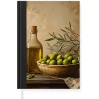 MuchoWow Notitieboek - Schrijfboek - Olijven - Stilleven - Vintage - Notitieboekje klein - A5 formaat - Schrijfblok