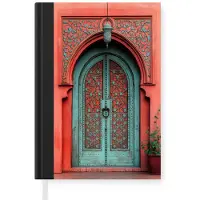 MuchoWow Notitieboek - Schrijfboek - Lantaarn - Deur - Turquoise - Notitieboekje klein - A5 formaat - Schrijfblok