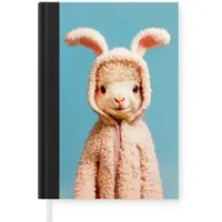 MuchoWow Notitieboek - Schrijfboek - Lammetje - Paashaas - Kostuum - Notitieboekje klein - A5 formaat - Schrijfblok